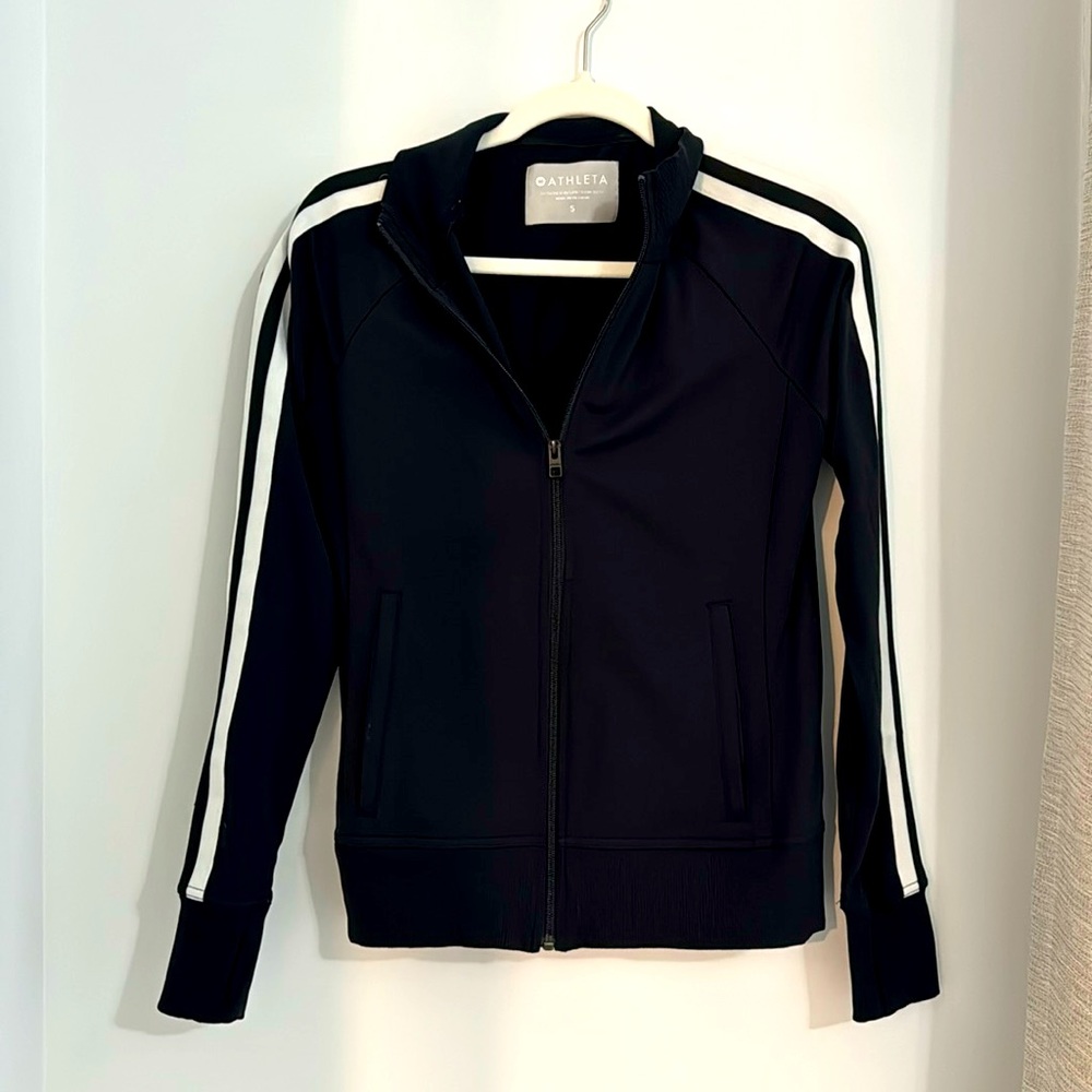 Athleta Racer Strip Zip Up Jacket